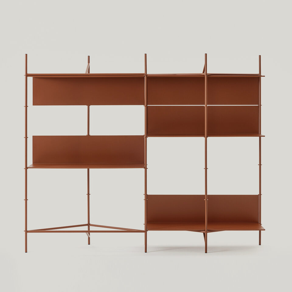 Sistemul de bibliotecă modulară Elle, design Ferruccio Laviani pentru MARA